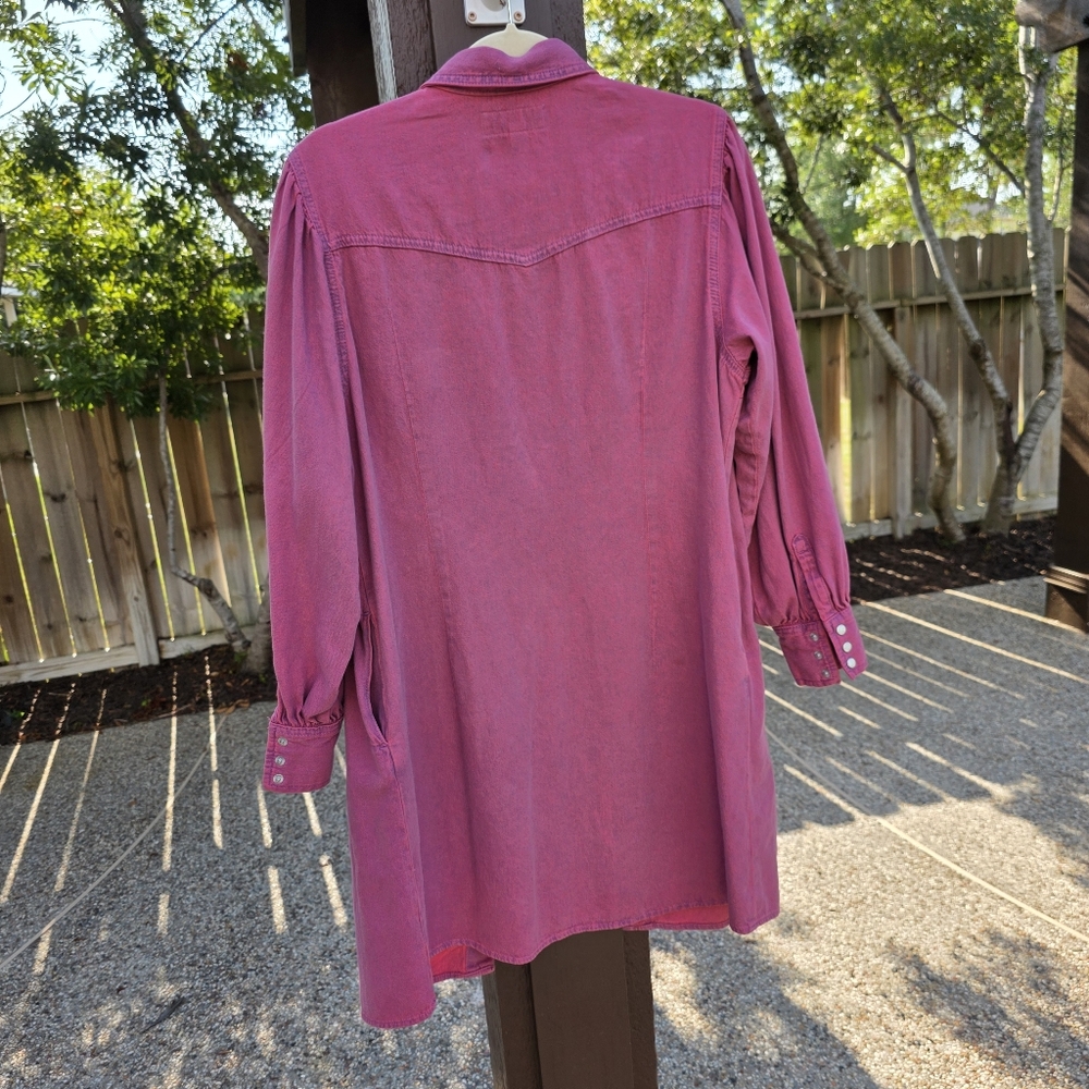 Wrangler Pink Wash Midi Shirt Dress - Picture 7 of 10